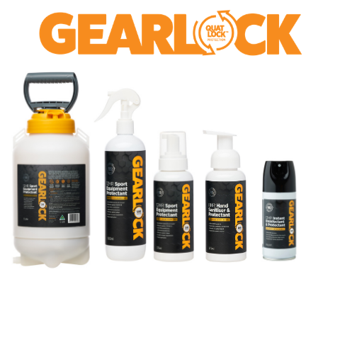 GEARLOCK SPORTS EQUIPMENT DISINFECTANT & HAND SANITISERS