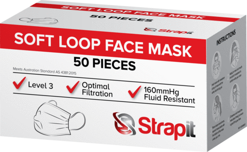 Level 3 Ear Loop Surgical Mask - 160mmHg Fluid Resistance and Optimal Submicron Filtration