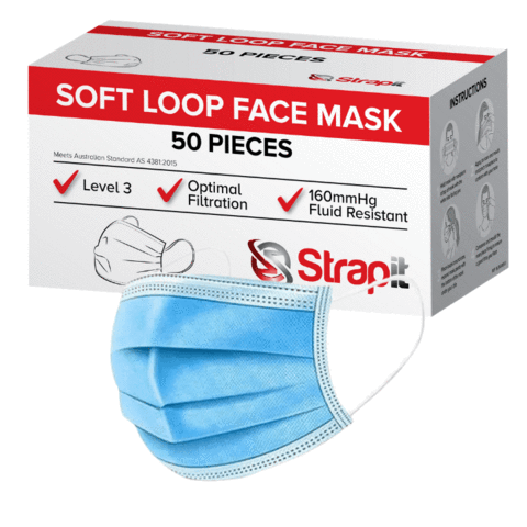 Level 3 Ear Loop Surgical Mask - 160mmHg Fluid Resistance and Optimal Submicron Filtration