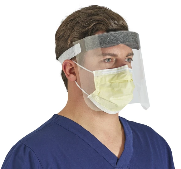 Which side of the surgical face mask is correct?