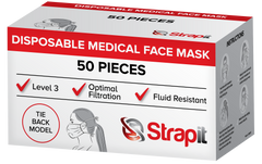 Level 3 Tie Back Surgical Mask - 160mmHg Fluid Resistance and Optimal Submicron Filtration