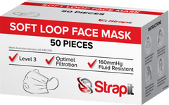 Level 3 Ear Loop Surgical Mask - 160mmHg Fluid Resistance and Optimal Submicron Filtration