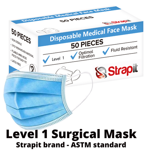 Level Set Mask Level 1 Medical Mask - ASTM - Strapit Surgical Mask Australia – Strapit ...