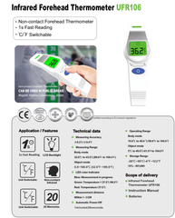 Infrared Forehead Thermometer UFR106 - Strapit Surgimask Australia
